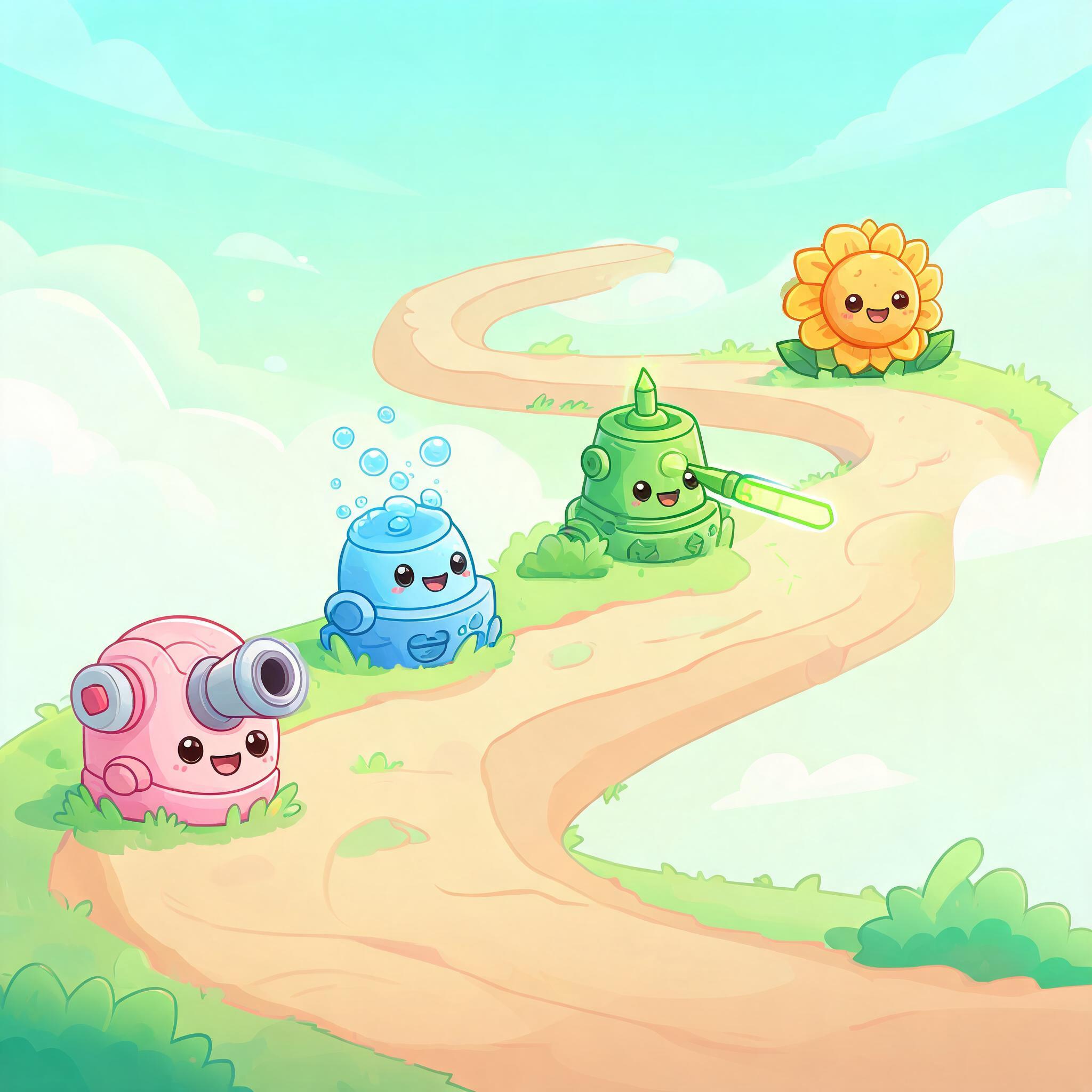 Tower defense editorial artwork