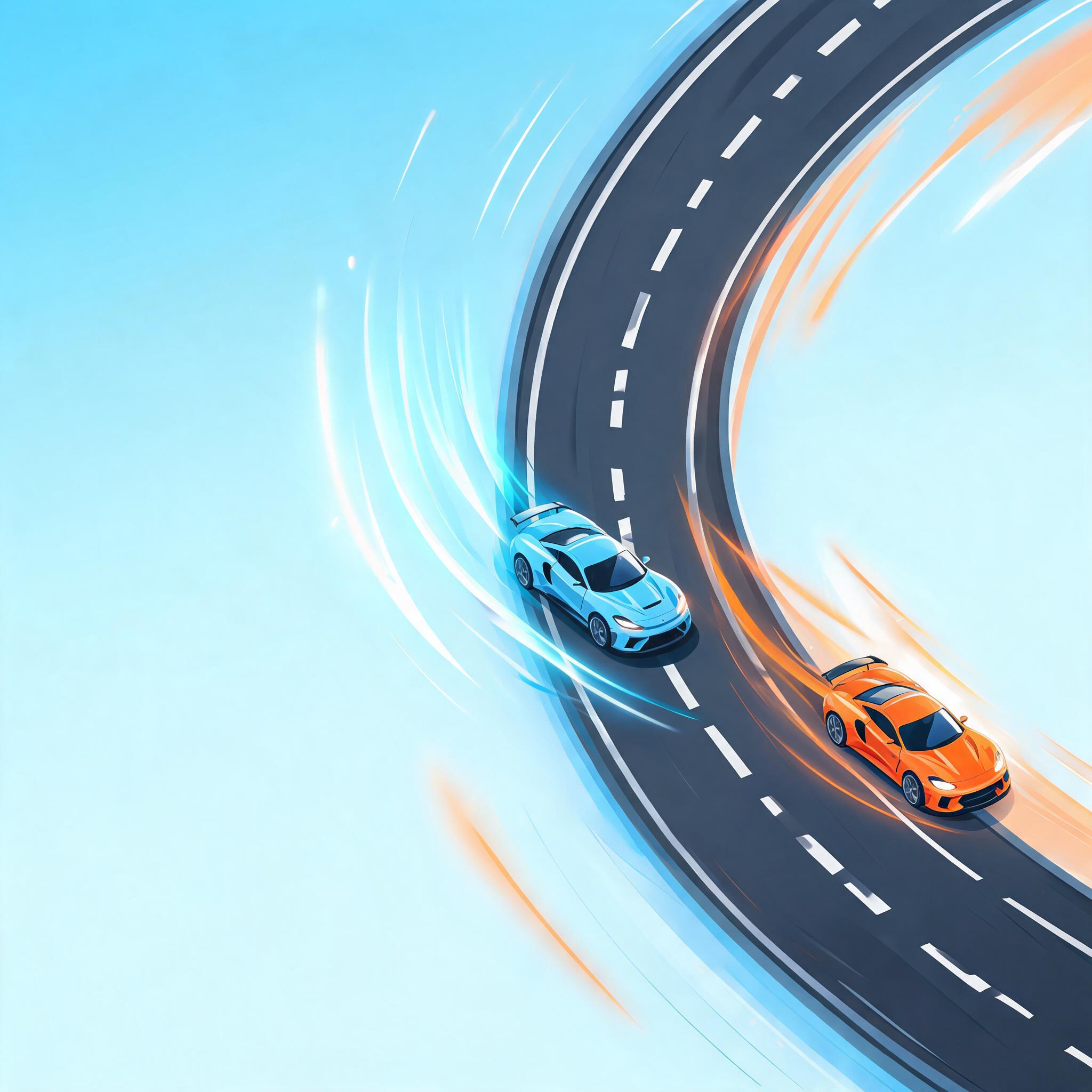 Racing tactics editorial artwork